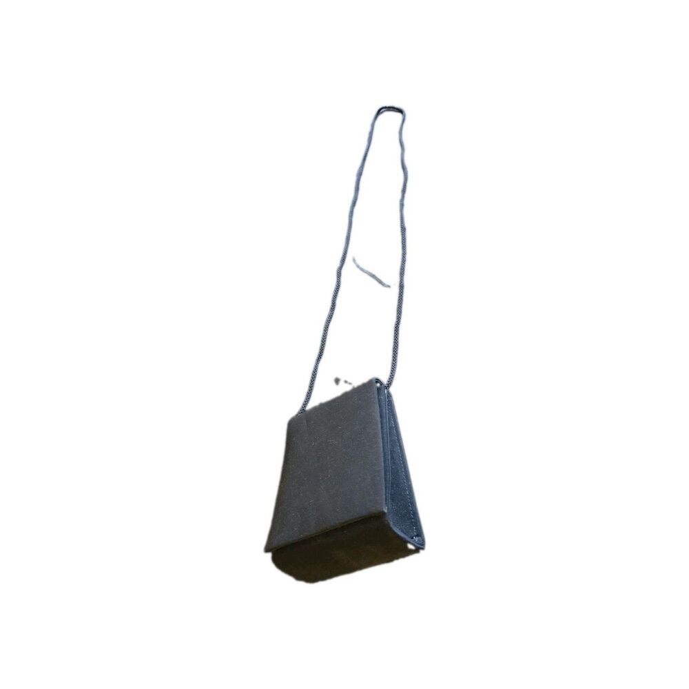 Touch Ups Evening Wedge Snap Purse Black w Strap Small